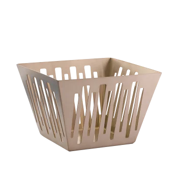 Service Ideas Square Flare Basket Rose Gold Finish