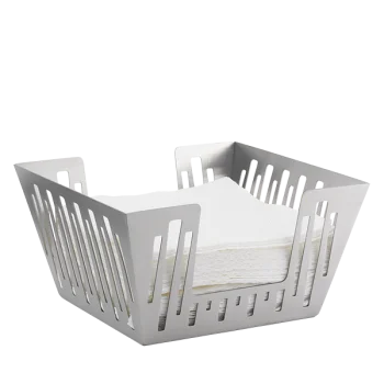 Service Ideas Napkin Holder Basket Brushed Stainless Steel
