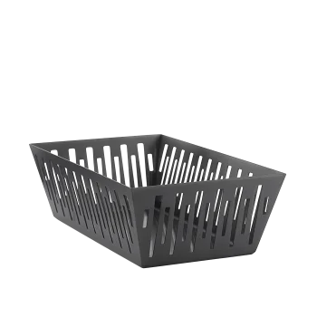 Service Ideas Rectangular Basket Black Onyx Finish