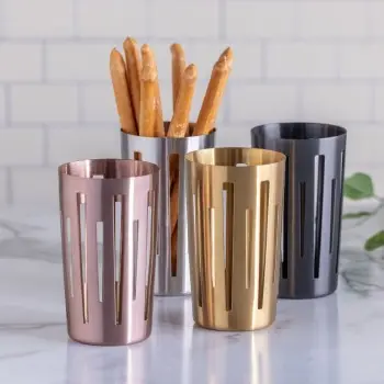 Service Ideas Breadstick Basket Brushed Stainless Steel