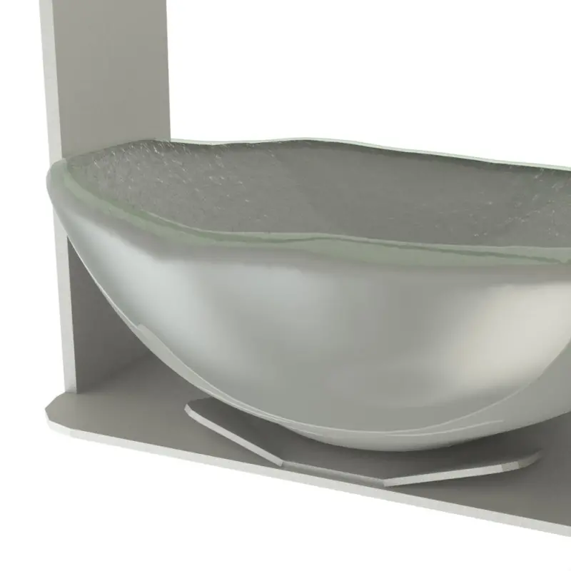 My Glass Studio Chip Dip Server, Grey - Set of 4 - 31.0 x 6.0 x 14 cm