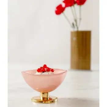 My Glass Studio Dessert Bowl, Black - Set of 10 - Dia: 10 cm, H: 7 cm