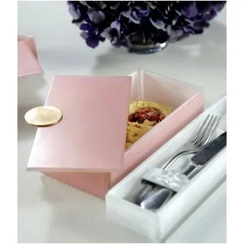 My Glass Studio Cutlery Case, White - Set of 8 - 28.0 x 9.3 x 4 cm