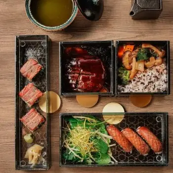 My Glass Studio Bento Box, Black - Set of 8 - 28.0 x 9.3 x 4 cm