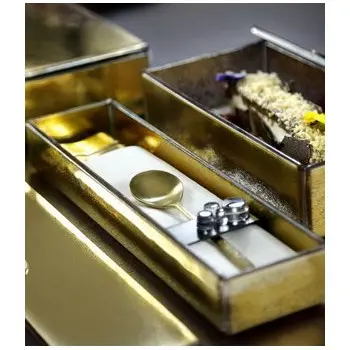 My Glass Studio Cutlery Case, Gold - Set of 8 - 28.0 x 9.3 x 4 cm