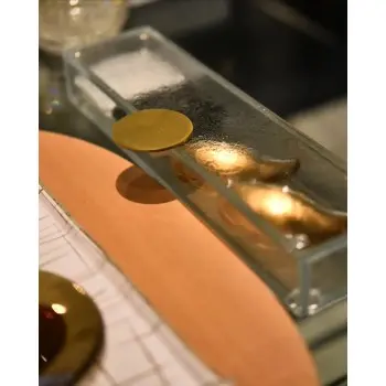 My Glass Studio Cutlery Case, Gold - Set of 8 - 28.0 x 9.3 x 4 cm