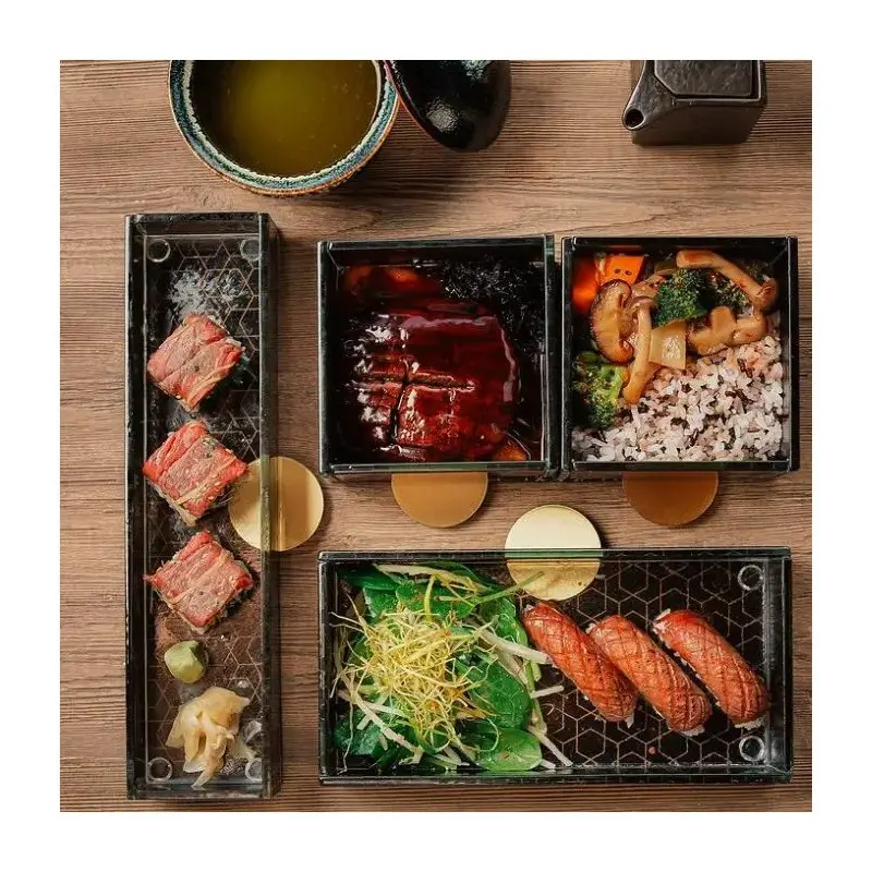My Glass Studio Bento Box, White - Set of 8 - 28.0 x 9.3 x 4 cm