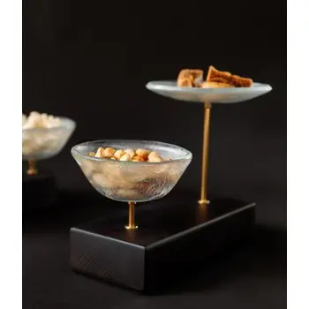 My Glass Studio Nut Bowl, Gold - Set of 4 - 17.5 x 8.0 x 15.0 cm