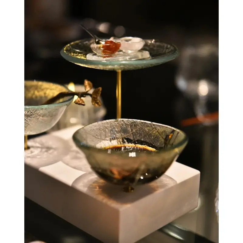My Glass Studio Nut Bowl, Beige - Set of 4 - 17.5 x 11.0 x 15.0 cm My Glass Studio Nut Bowl, Beige - Set of 4 - 17.5 x 11.0 x 15.0 cm