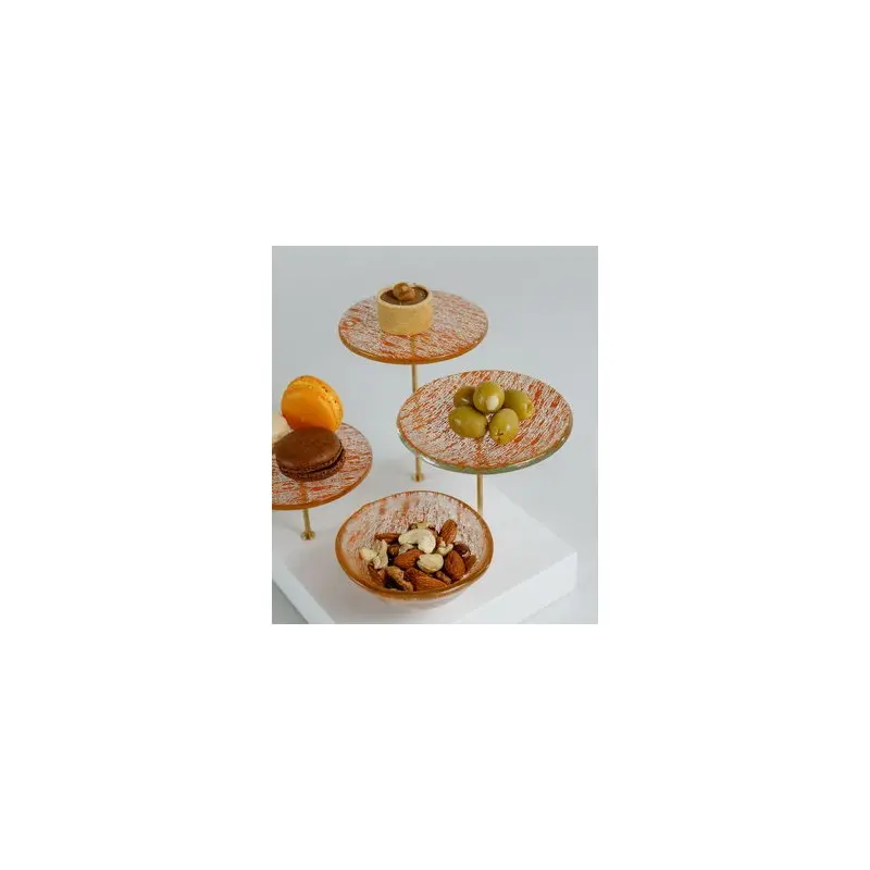 My Glass Studio Nut Bowl, Gold - Set of 4 - 21.5 x 21.5 x 19 cm My Glass Studio Nut Bowl, Gold - Set of 4 - 21.5 x 21.5 x 19 cm