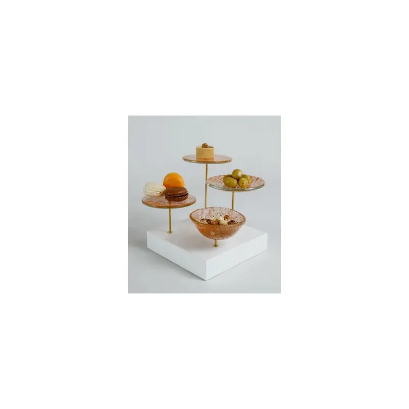 My Glass Studio Nut Bowl, Gold - Set of 4 - 21.5 x 21.5 x 19 cm My Glass Studio Nut Bowl, Gold - Set of 4 - 21.5 x 21.5 x 19 cm