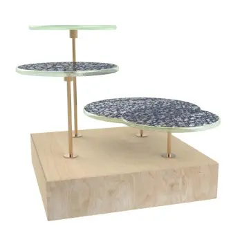 My Glass Studio Nut Bowl, Gold - Set of 4 - 21.5 x 21.5 x 19 cm