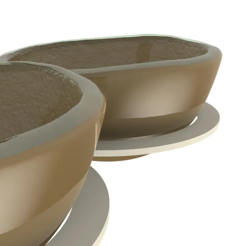 My Glass Studio Nut Bowl, Green - Set of 4 - Dia: 16 cm, H: 9 cm