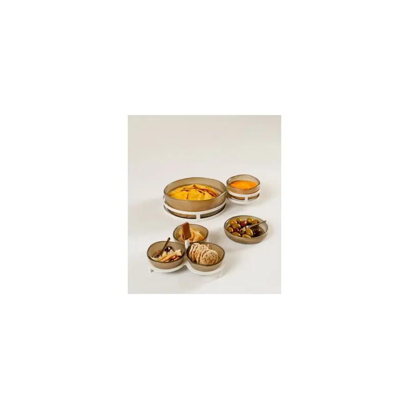 My Glass Studio Nut Bowl, Green - Set of 4 - Dia: 16 cm, H: 9 cm