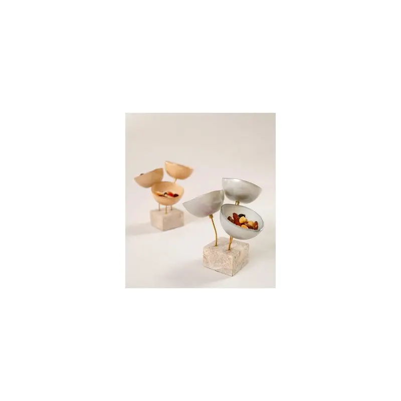 My Glass Studio Nut Bowl, Green - Set of 2 - Dia: 15 cm, H: 18 cm