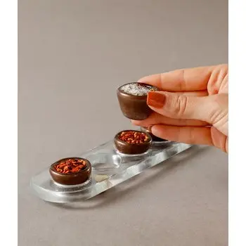 My Glass Studio Dip Bowl Set, Black - Set of 6 - 22.0 x 5.7 x 2.4 cm