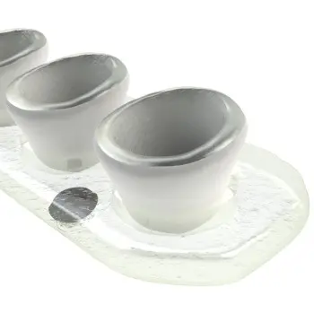 My Glass Studio Dip Bowl Set, White - Set of 6 - 22.0 x 5.7 x 2.4 cm