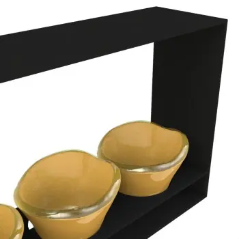 My Glass Studio Dip Bowl Set, Black - Set of 4 - 38.5 x 6.0 x 15 cm