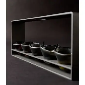 My Glass Studio Dip Bowl Set, Black - Set of 4 - 38.5 x 6.0 x 15 cm