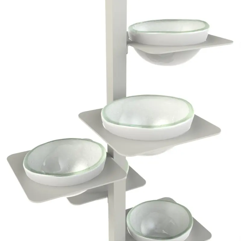 My Glass Studio Dip Bowl Set, Grey - Set of 2 - 21.9 x 21.9 x 49.0 cm