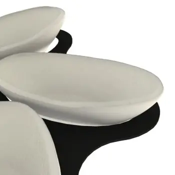 My Glass Studio Appetizer Server, Black - Set of 2 - Dia: 30 cm, H: 14 cm