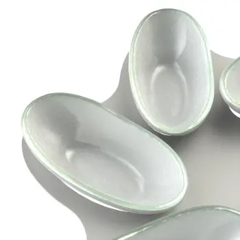 My Glass Studio Dip Bowl Set, Grey - Set of 2 - Dia: 30 cm, H: 14 cm