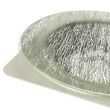 My Glass Studio Appetizer Server, Green - Set of 2 - 32.6 x 32.6 x 43.2 cm