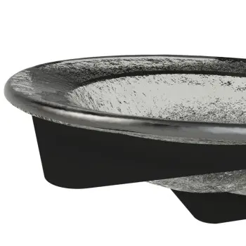 My Glass Studio Appetizer Server, Grey - Set of 2 - 32.6 x 32.6 x 43.2 cm