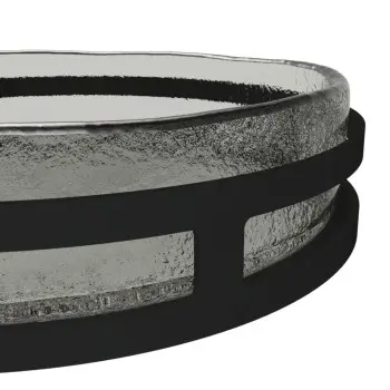 My Glass Studio Chip Dip Server, Grey - Set of 2 - 29.0 x 18.5 x 8.0 cm