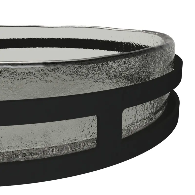 My Glass Studio Chip Dip Server, Grey - Set of 2 - 29.0 x 18.5 x 8.0 cm