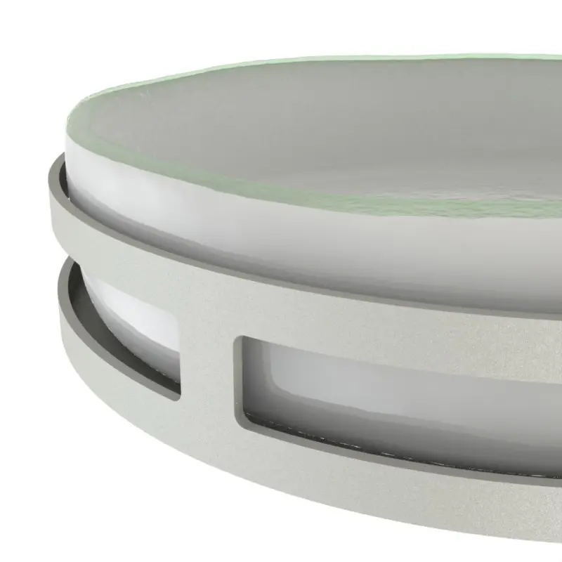 My Glass Studio Chip Dip Server, Grey - Set of 2 - 29.0 x 18.5 x 8.0 cm