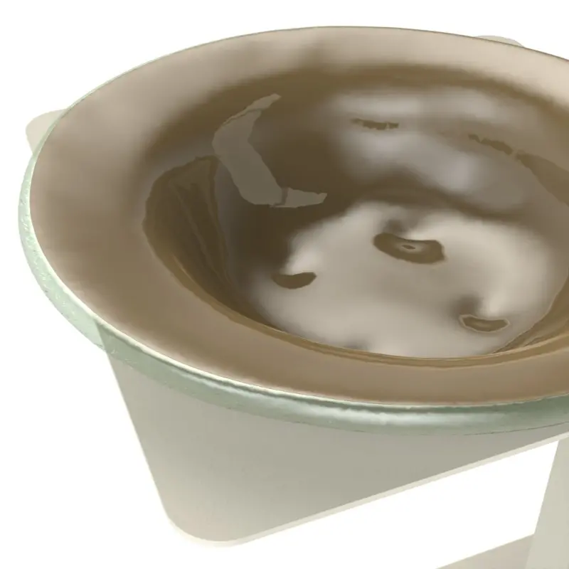 My Glass Studio Chip Dip Server, Green - Set of 2 - 32.6 x 32.6 x 43.2 cm