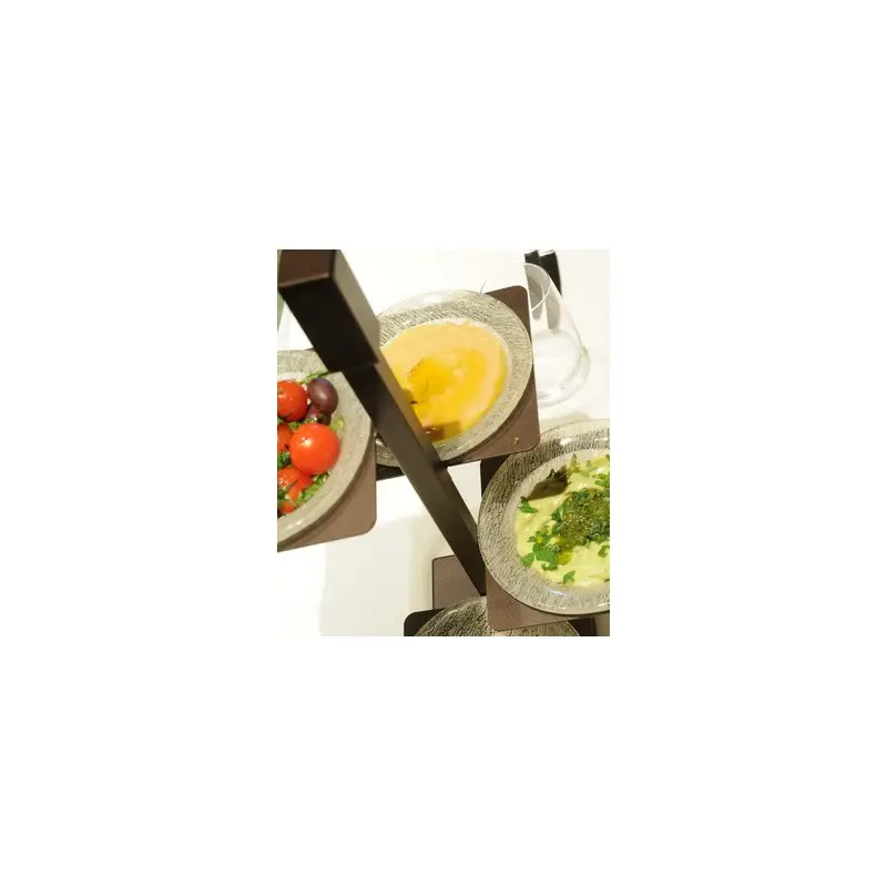 My Glass Studio Appetizer Server, Cream - Set of 2 - 32.6 x 32.6 x 43.2 cm My Glass Studio Appetizer Server, Cream - Set of 2 - 32.6 x 32.6 x 43.2 cm