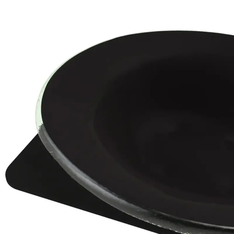 My Glass Studio Appetizer Server, Black - Set of 2 - 32.6 x 32.6 x 43.2 cm