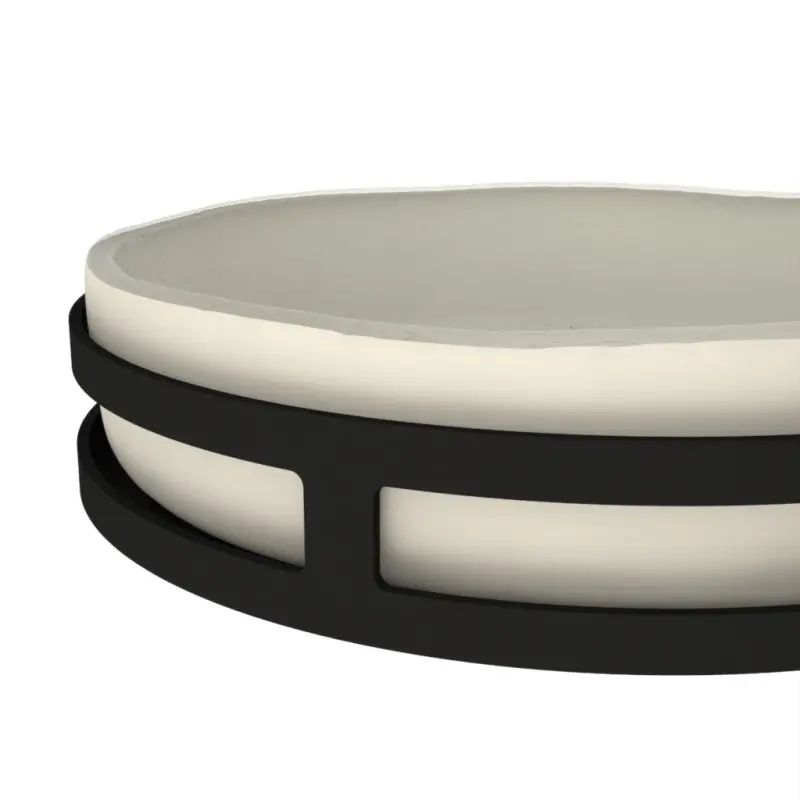My Glass Studio Chip Dip Server, Cream - Set of 2 - 29.0 x 18.5 x 8.0 cm