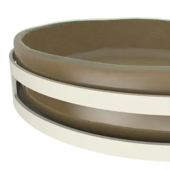 My Glass Studio Chip Dip Server, Natural - Set of 2 - 29.0 x 18.5 x 8.0 cm