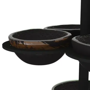 My Glass Studio Appetizer Server, Black - Set of 2 - 36.0 x 28.0 x 36.0 cm