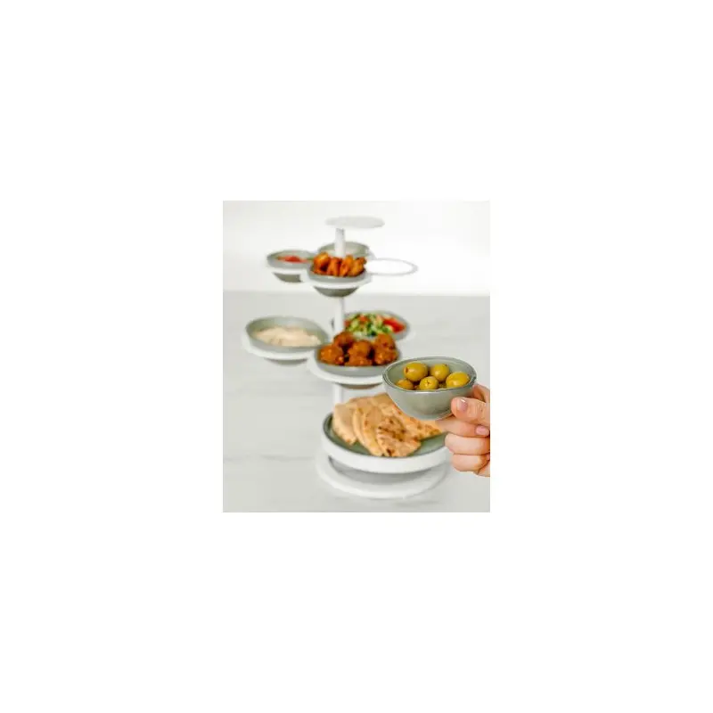 My Glass Studio Appetizer Server, Black - Set of 2 - 36.0 x 28.0 x 36.0 cm