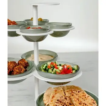 My Glass Studio Appetizer Server, Black - Set of 2 - 36.0 x 28.0 x 36.0 cm