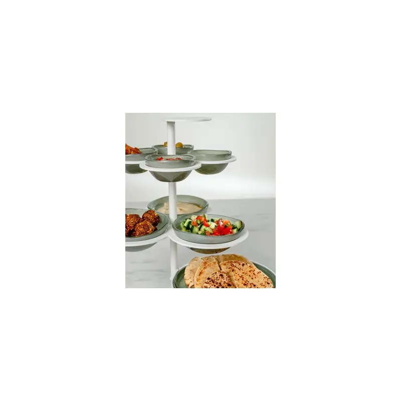 My Glass Studio Appetizer Server, Black - Set of 2 - 36.0 x 28.0 x 36.0 cm