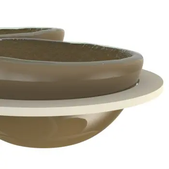 My Glass Studio Appetizer Server, Natural - Set of 2 - 36.0 x 28.0 x 36.0 cm
