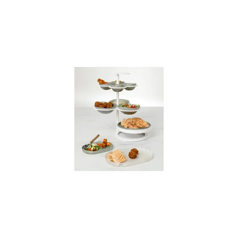 My Glass Studio Appetizer Server, Natural - Set of 2 - 36.0 x 28.0 x 36.0 cm My Glass Studio Appetizer Server, Natural - Set of 2 - 36.0 x 28.0 x 36.0 cm