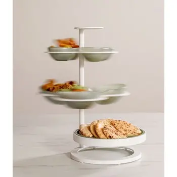 My Glass Studio Appetizer Server, Natural - Set of 2 - 36.0 x 28.0 x 36.0 cm