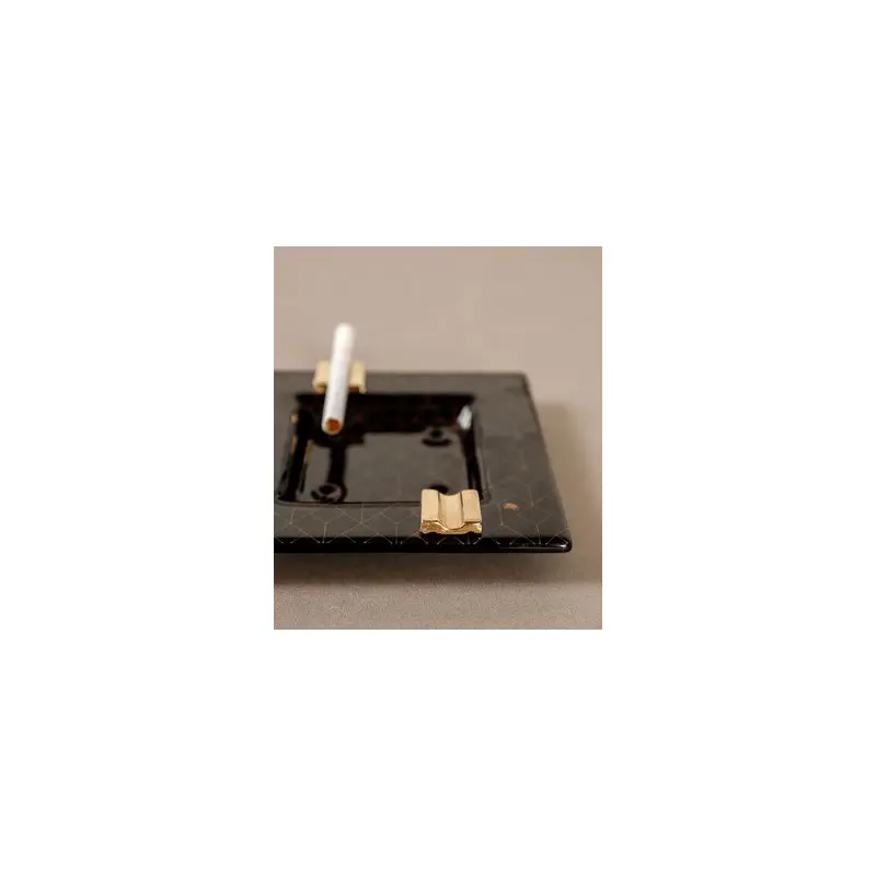 My Glass Studio Ashtray, Grey - Set of 6 - 13.5 x 13.5 x 2.4 cm