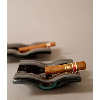 My Glass Studio Ashtray, Silver - Set of 4 - 14.0 x 14.0 x 4 cm