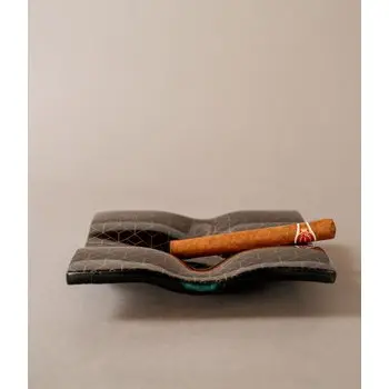 My Glass Studio Ashtray, Black - Set of 6 - 20.0 x 20.0 x 4 cm