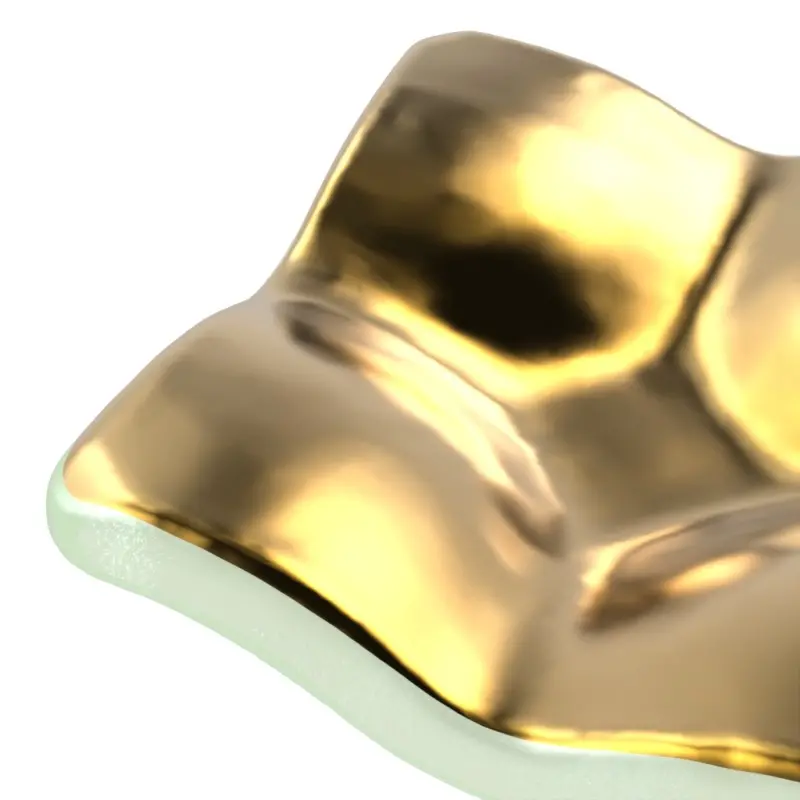 My Glass Studio Ashtray, Gold - Set of 4 - 14.0 x 14.0 x 4 cm
