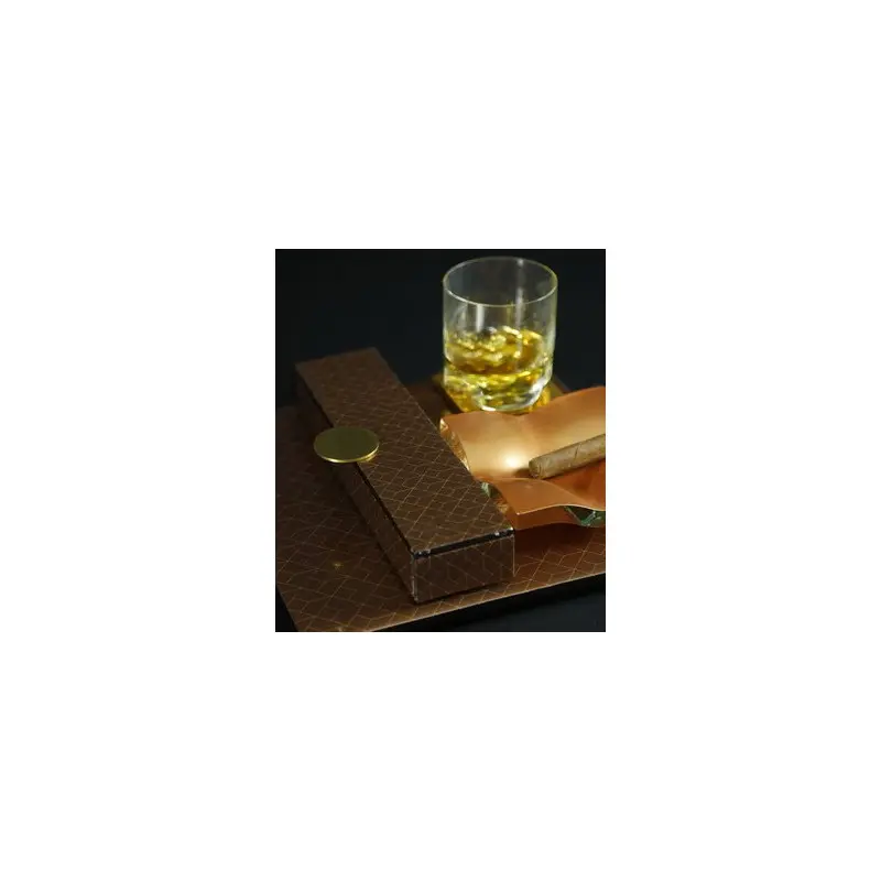 My Glass Studio Ashtray, Gold - Set of 4 - 14.0 x 14.0 x 4 cm