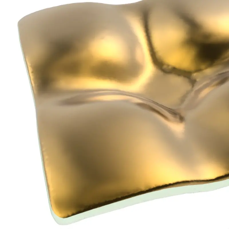My Glass Studio Ashtray, Gold - Set of 6 - 20.0 x 20.0 x 4 cm