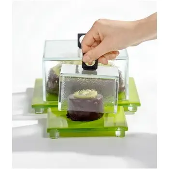 My Glass Studio Glass Food Cover, Clear - Set of 4 - 11.0 x 11.0 x 10.0 cm